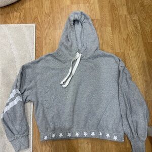 Vintage Havana crop style hoodie with star detail on bottom